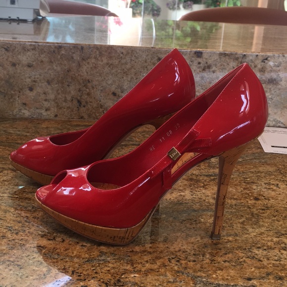 Dior Red Patent Leather High Heels - Picture 1 of 8